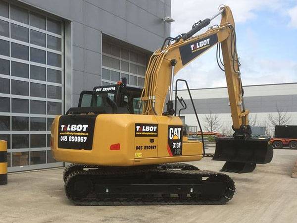 Picture of Talbot Grab Hire truck with a mini digger - both available for hire Talbot Plant Hire Large Digger for hire