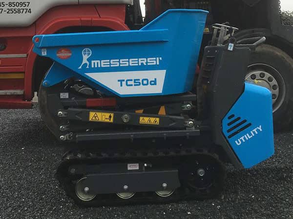 Picture of Talbot Grab Hire truck with a mini digger - both available for hire Mini dumper for hire (image) from Talbot Plant Hire