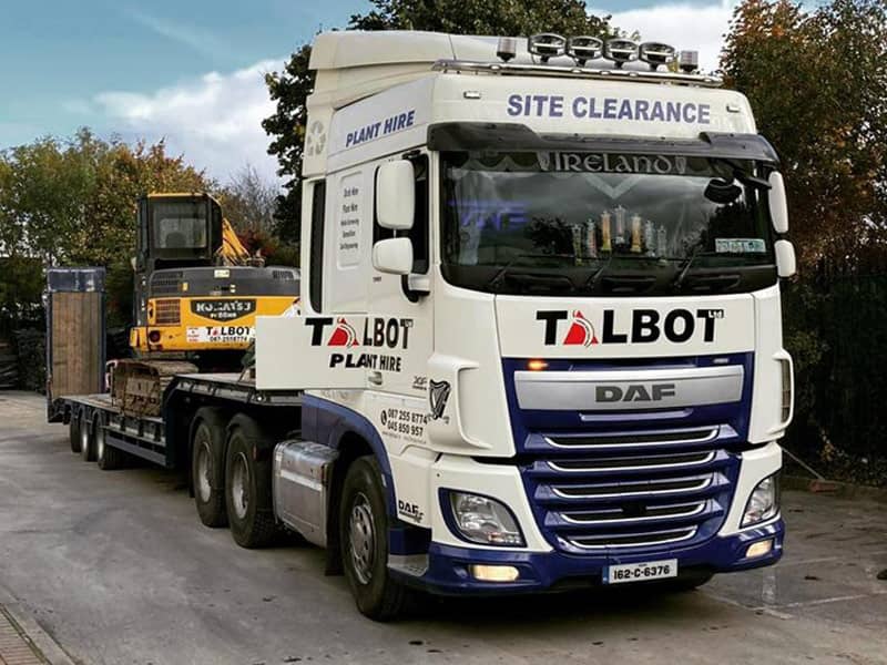 Low loader transportation from Talbot Plant Hire (image)
